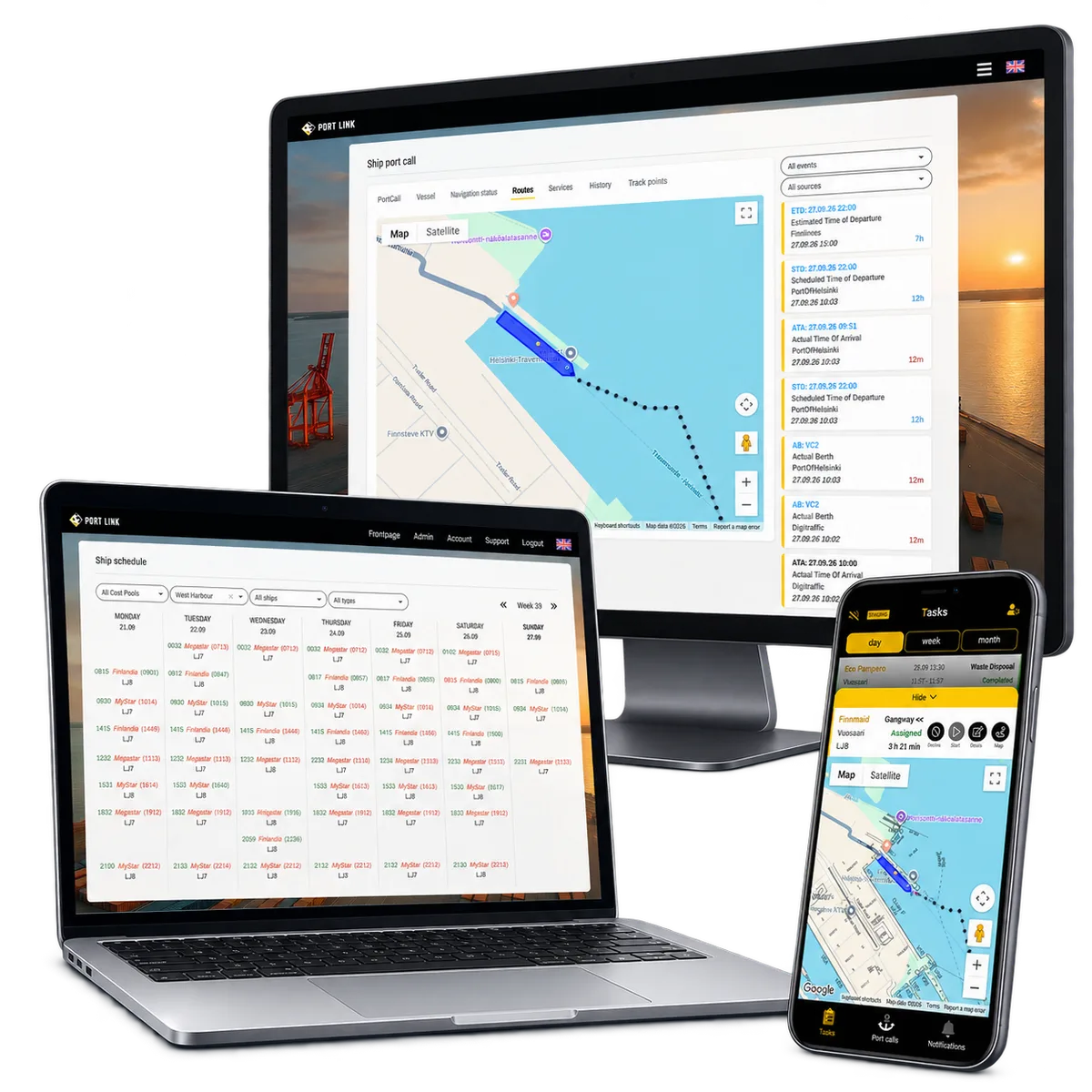 PortLink digital operations platform for port services
