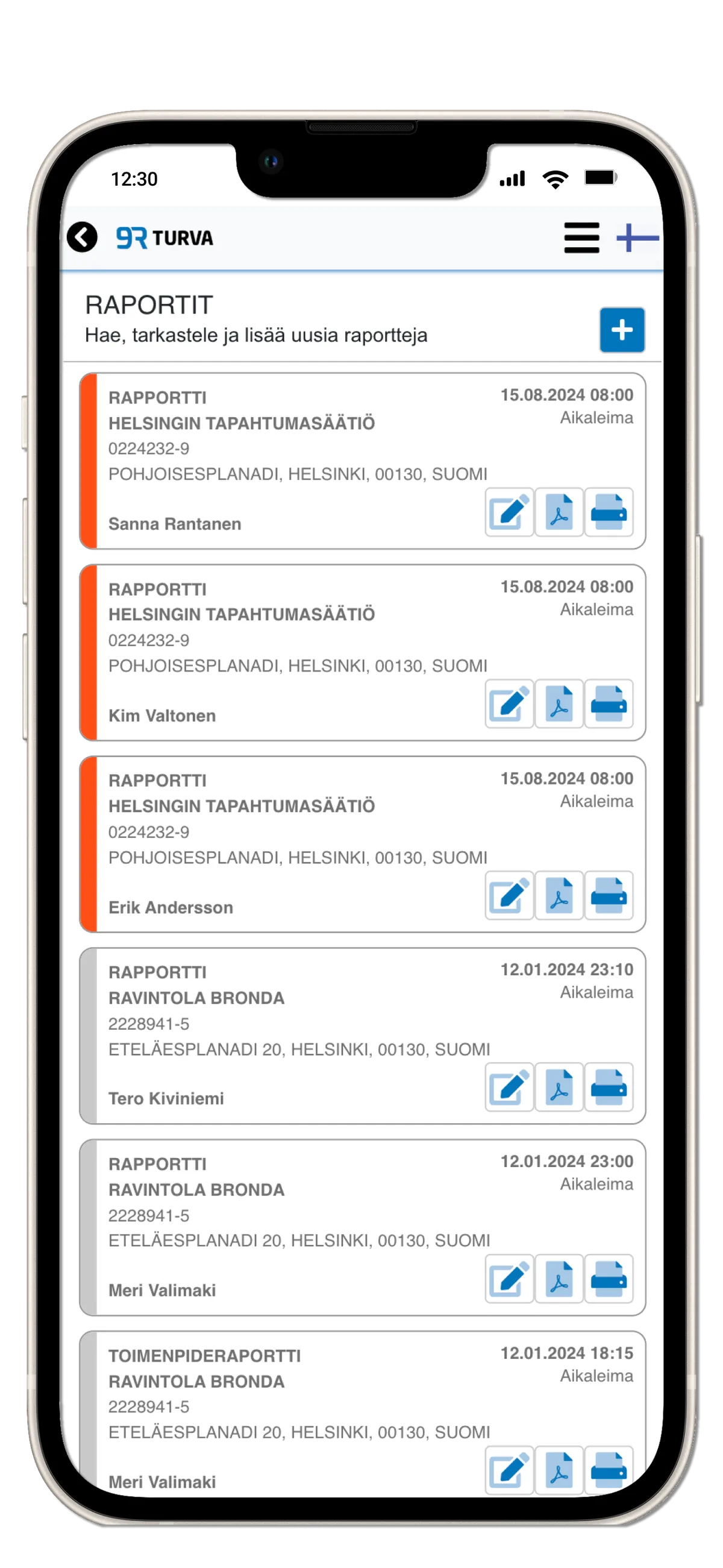 RepSec mobile security reporting workflow for field guards